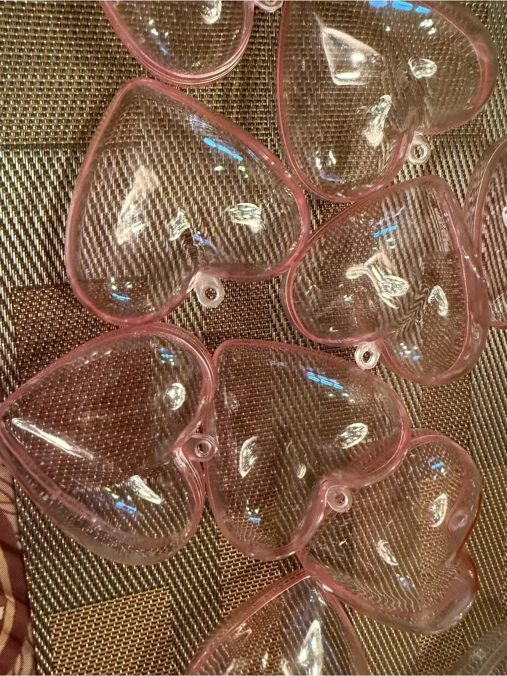 Heart shaped Plastic case boxes red, clear, pink.- favors, gifts, valentine love